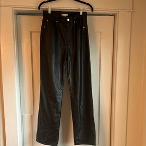 NWT H&M Black Vegan Leather Pants